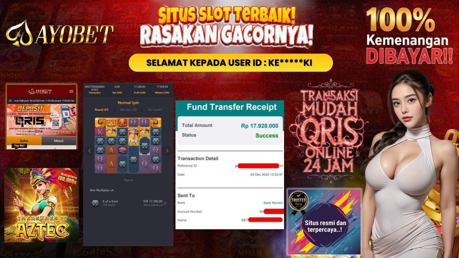 AYOBET JACKPOT SLOT TREASURES OF AZTEC